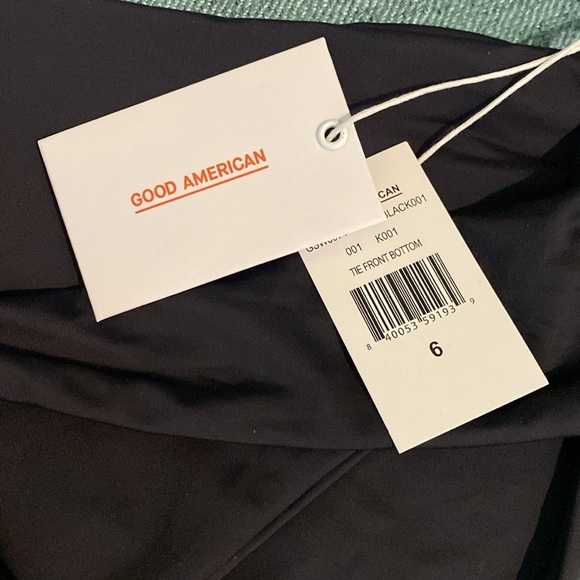 Good American Black 10 Ways To Wear Black Bikini Bottom Size 6/3XL - Picture 3 of 6